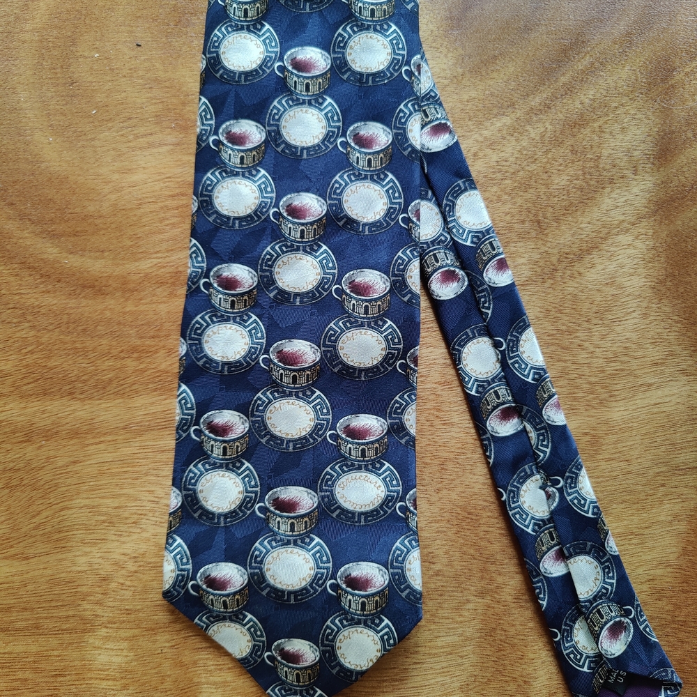 Structure Espresso Patterned Silk Men's Tie